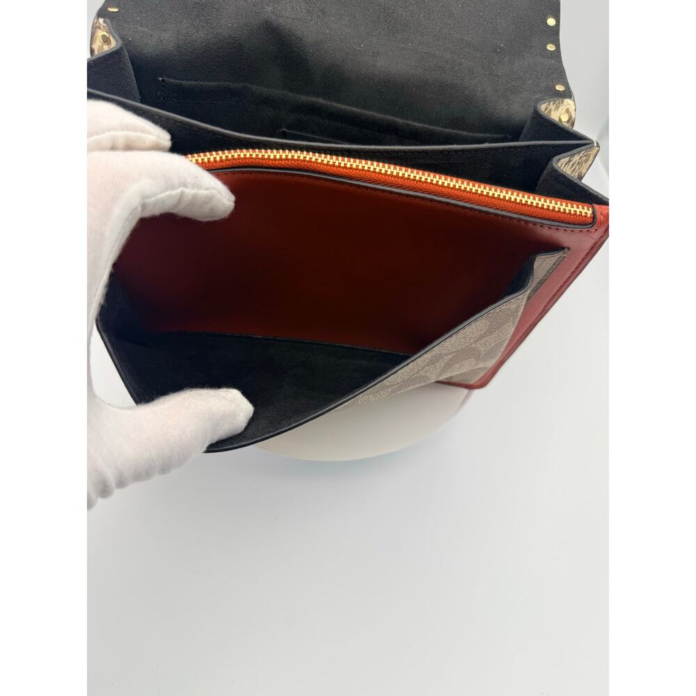 Coach Klare Crossbody Signature Canvas Rivets Black Khaki | Style 90400 - Picture 12 of 15